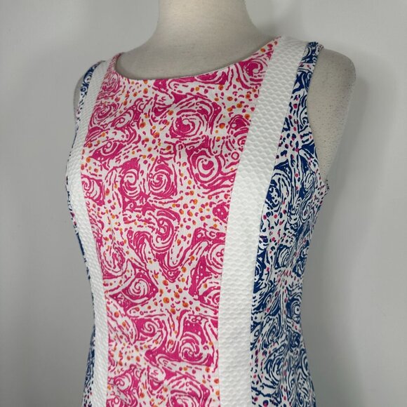 Lilly Pulitzer Delia Indigo Star Crush Print Vintage Dobby Shift Dress 6 - Picture 5 of 13